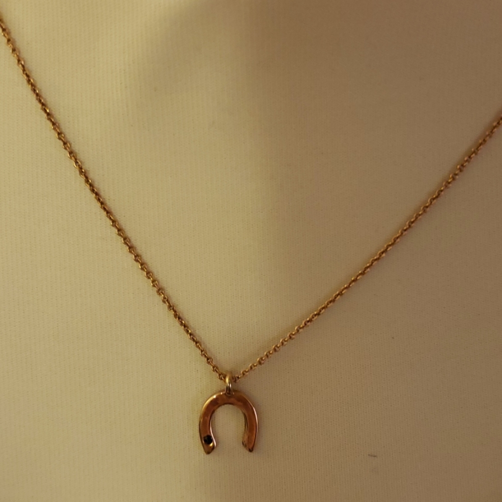 Horseshoe gold necklace